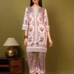 Premium Pink Traditional Motif Kurti Palazzo Set for Women – Festive & Semi-Formal Wear
