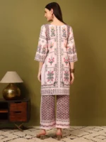 Premium Pink Traditional Motif Kurti Palazzo Set for Women – Festive & Semi-Formal Wear - Image 8