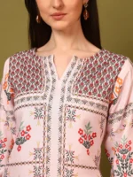 Premium Pink Traditional Motif Kurti Palazzo Set for Women – Festive & Semi-Formal Wear - Image 5