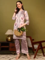 Premium Pink Traditional Motif Kurti Palazzo Set for Women – Festive & Semi-Formal Wear - Image 4