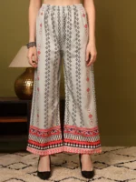 Women’s Black & Grey Geometric Printed Kurti with Palazzo Co-Ord Set – Designer Ethnic Two Piece Outfit - Image 8