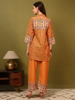 Women’s Mustard Printed Kurti with Palazzo Co-Ord Set – Designer Statement Ethnic Wear - Image 6