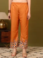 Women’s Mustard Printed Kurti with Palazzo Co-Ord Set – Designer Statement Ethnic Wear - Image 8