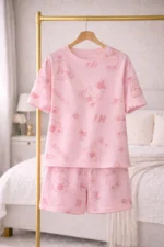 Bunny Print Lycra Night Suit Set – Premium Stretch Lounge Co-Ord - Image 5