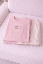 Soft Pink Minimal Lounge Set – Premium Summer Co-Ord Shorts Set for Women - Image 5