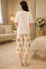 Love Bear Printed Night Suit – Soft Lycra Cute Pajama Set for Women - Image 2