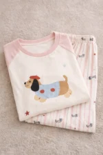 Blush Puppy Print Night Suit – Soft Premium Lounge Set for Women - Image 5