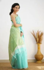 Pastel Grace Soft Organza Saree - Image 27