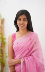 Pastel Grace Soft Organza Saree - Image 33