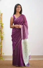 Pastel Grace Soft Organza Saree - Image 19