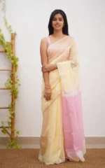 Pastel Grace Soft Organza Saree - Image 46