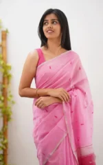Pastel Grace Soft Organza Saree - Image 32