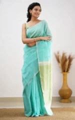 Pastel Grace Soft Organza Saree - Image 26
