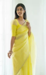 Pastel Grace Soft Organza Saree - Image 14