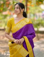 Mustard Yellow & Maroon Traditional Cotton Silk Saree with Contrast Border – Ethnic Daily Wear - Image 8