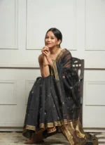 Golden Sheer Tissue Silk Saree with Zari Border – Festive & Occasion Wear - Image 35