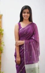 Pastel Grace Soft Organza Saree - Image 18