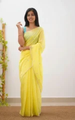 Pastel Grace Soft Organza Saree - Image 3