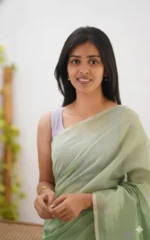 Pastel Grace Soft Organza Saree - Image 37