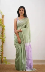 Pastel Grace Soft Organza Saree - Image 36