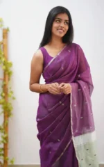 Pastel Grace Soft Organza Saree - Image 15
