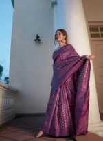Zari Royale Silk Saree with Gold Woven Motifs - Image 2
