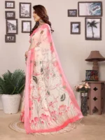 Peach Blossom Grace Saree - Image 2