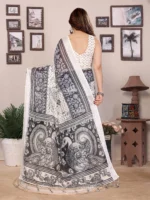 Royal Monochrome Grace Saree - Image 3