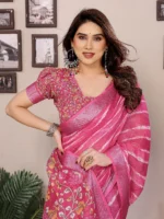 Rani Radiance Printed Saree - Image 5