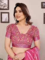 Rani Radiance Printed Saree - Image 6