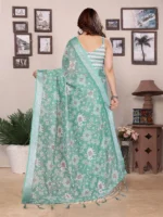 Mint Weave Elegance Saree - Image 3