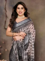 Classic Noir Weave Saree - Image 4