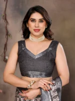 Classic Noir Weave Saree - Image 5