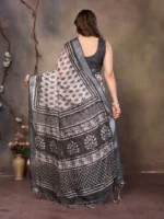 Classic Noir Weave Saree - Image 6