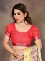 Golden Bloom Heritage Saree - Image 6