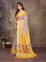 Golden Bloom Heritage Saree - Image 2