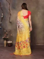Golden Bloom Heritage Saree - Image 3