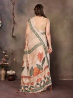 Autumn Leaf Elegance Saree - Image 3