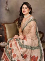 Autumn Leaf Elegance Saree - Image 5