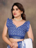 Royal Azure Grace Saree - Image 6