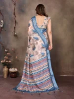 Blue Feather Grace Saree - Image 3