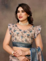 Blue Feather Grace Saree - Image 6