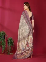 Wine Heritage Royale Saree - Image 3