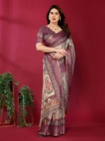 Wine Heritage Royale Saree - Image 4