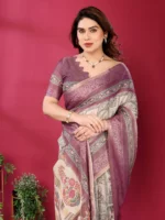 Wine Heritage Royale Saree - Image 5