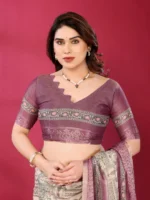 Wine Heritage Royale Saree - Image 6