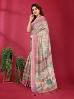Regal Pastel Heritage Saree - Image 5
