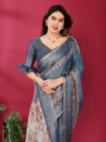 Royal Morpich Heritage Saree - Image 3