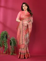 Peach Regal Heritage Saree - Image 5