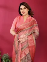 Peach Regal Heritage Saree - Image 3